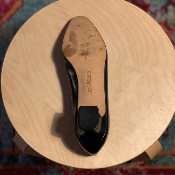 Black leather Joan and David Couture Heels - Picture 7 of 8